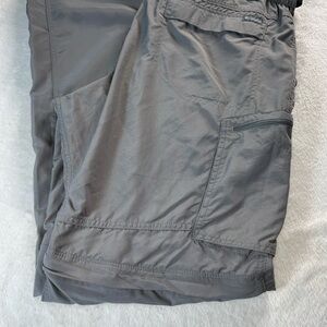 Men's Columbia Gray Convertible Omni Shade Pants Mid Rise Hiking 36x34